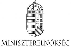 A Miniszterelnökség hivatalos arculati logója fekete fehér